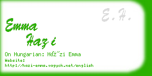 emma hazi business card
